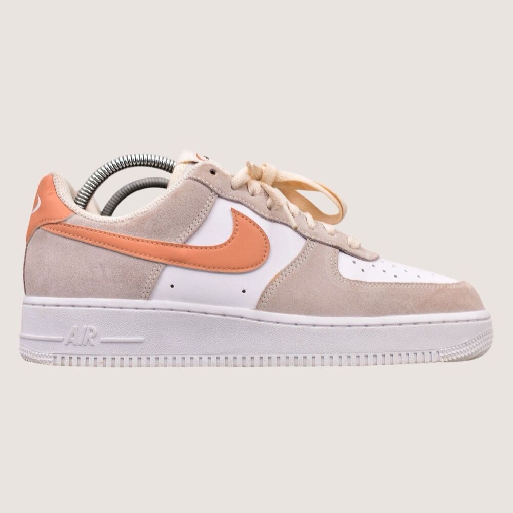 Nike Air Force 1 '07 Sneakers Tennis Shoes Women’s 9.5 White Beige Tan Suede